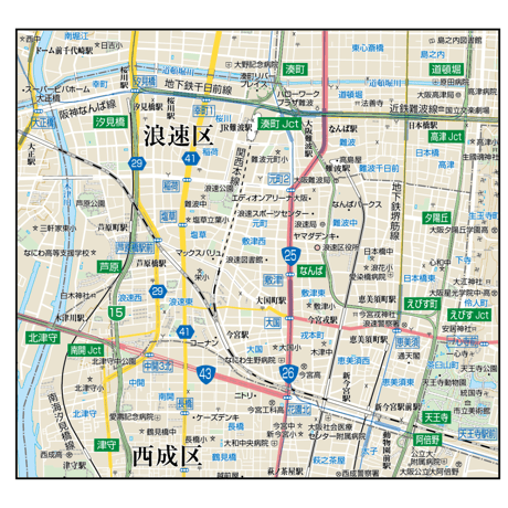 B大阪市浪速区1／25,000地図タウンロード販売