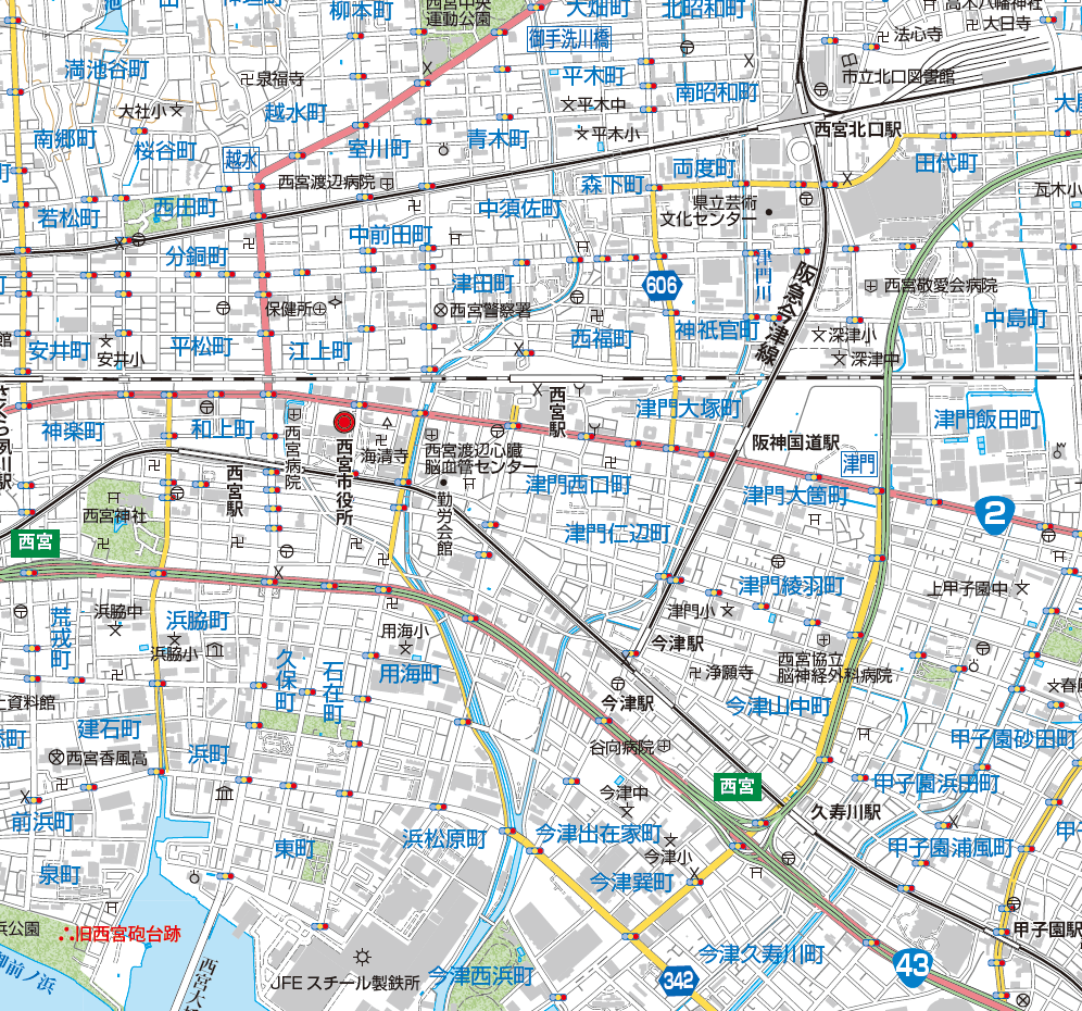 A西宮市全図1/25000PDF地図タウンロード販売 | 地図素材