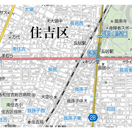 A大阪市住吉区1／25,000地図タウンロード販売