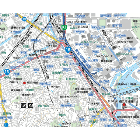 A横浜市西区1/25000地図タウンロード販売
