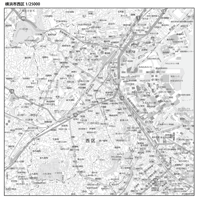 C横浜市西区白地図1/25000タウンロード販売