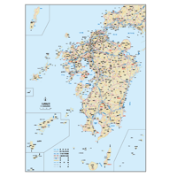 B地方別マップ　九州地方地図ダウンロード販売