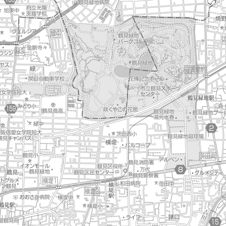 C大阪市鶴見区1／25,000白地図タウンロード販売