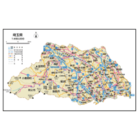 県別マップ　B県境カット埼玉県地図ダウンロード販売