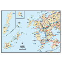県別マップ　B長崎県地図ダウンロード販売