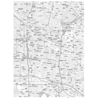 C大阪市平野区1／25,000白地図タウンロード販売