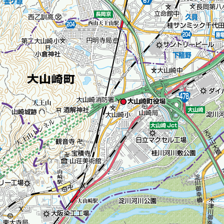 A京都府大山崎町　1／50,000地図タウンロード販売