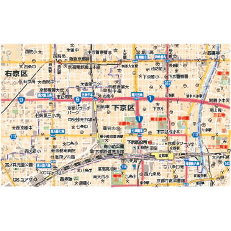 B京都市 下京区　1／50,000地図タウンロード販売