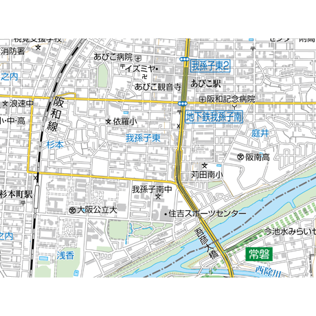 A大阪市住吉区1／25,000地図タウンロード販売