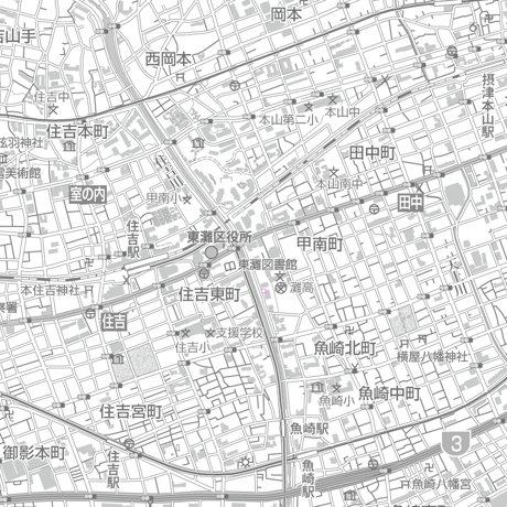 C神戸市東灘区1/25000白地図タウンロード販売