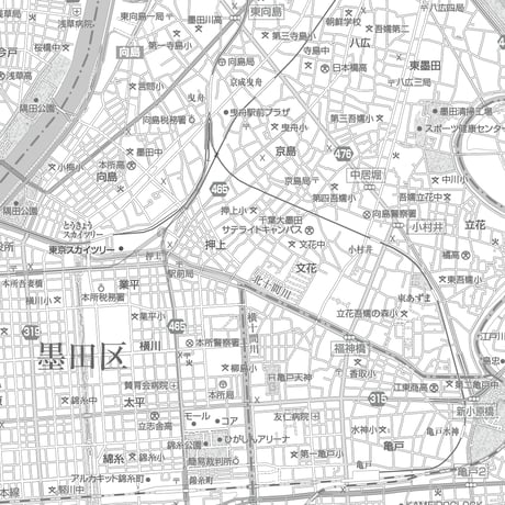 C東京墨田区1/25000白地図ダウンロード販売