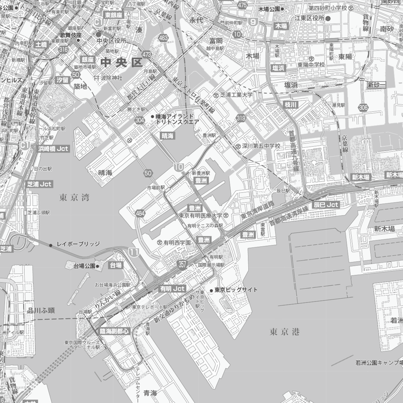 C東京23区全図 1／50,000白地図タウンロード販売 | 地図素材