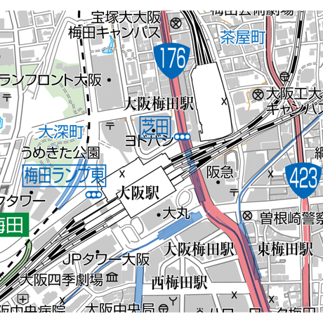 A大阪市北区1／25,000地図タウンロード販売