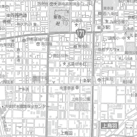 C京都区別南区白地図1／25,000PDFタウンロード販売