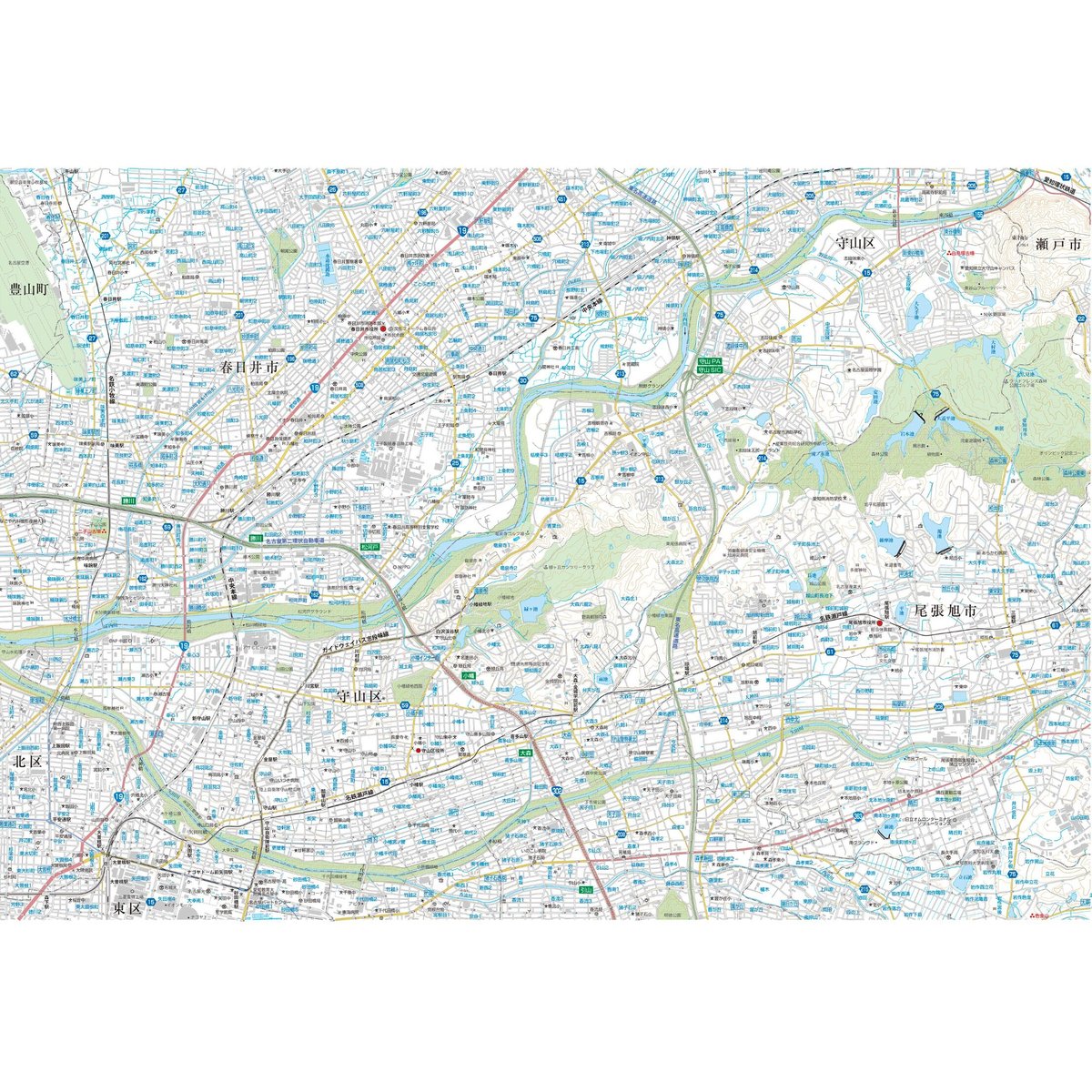 A名古屋市守山区1/25000地図タウンロード販売 | 地図素材