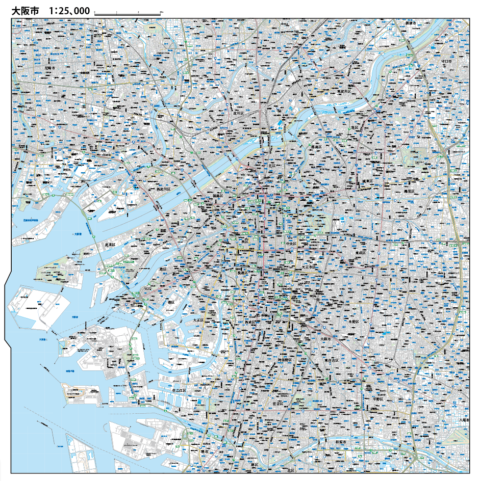 大阪市地図 関西・大阪万博の大阪市！”SAKAどん！YODOちゃんの大阪市24区マップ