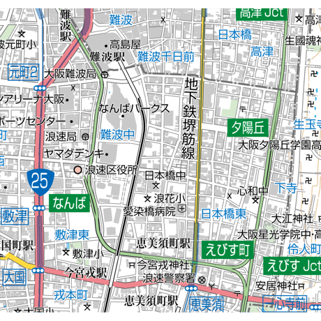 A大阪市浪速区1／25,000地図タウンロード販売
