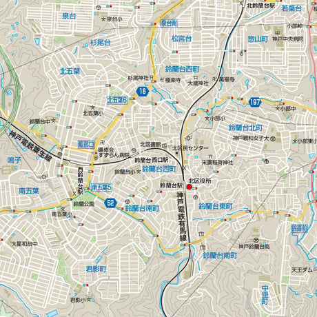 B神戸市北区1/25000PDF地図タウンロード販売