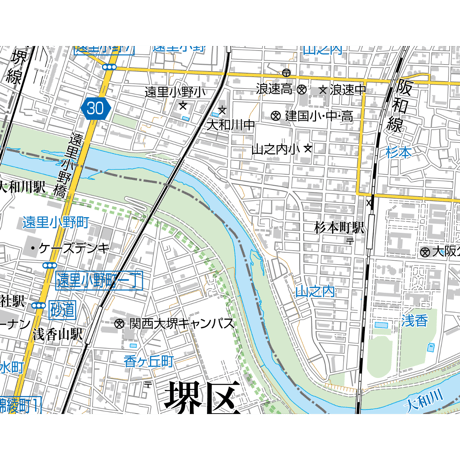 A大阪市住吉区1／25,000地図タウンロード販売
