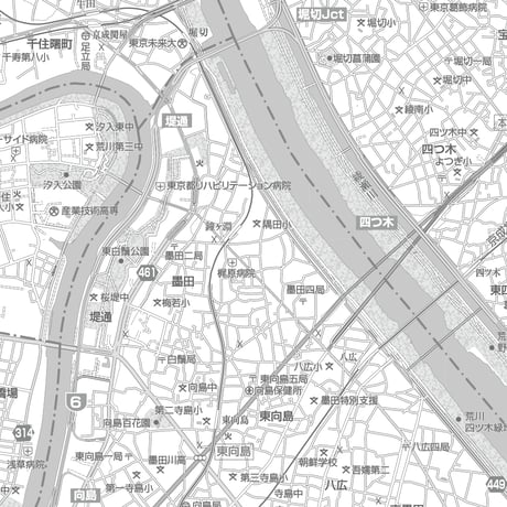 C東京墨田区1/25000白地図ダウンロード販売