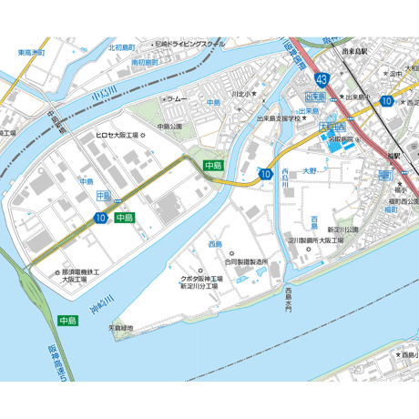 A大阪市西淀川区1／25,000地図タウンロード販売