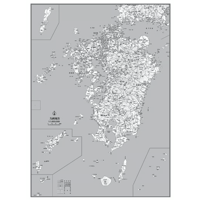 C地方別マップ　九州地方白地図ダウンロード販売