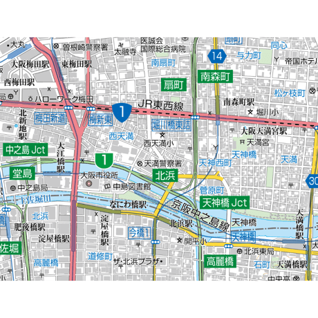 A大阪市北区1／25,000地図タウンロード販売