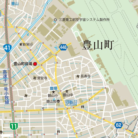 B 豊山町全図 1／25,000PDF地図タウンロード販売
