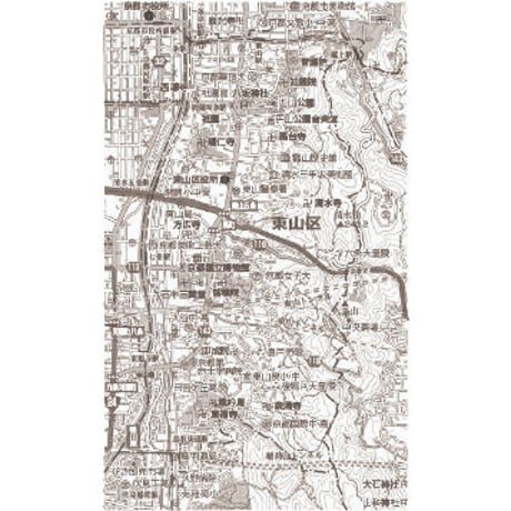 C京都市東山区　1／50,000白地図タウンロード販売