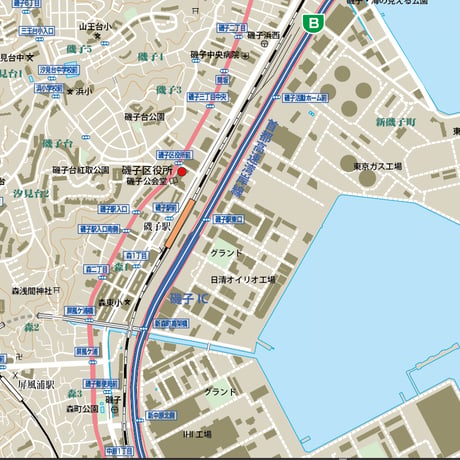B横浜市磯子区1/25000地図タウンロード販売