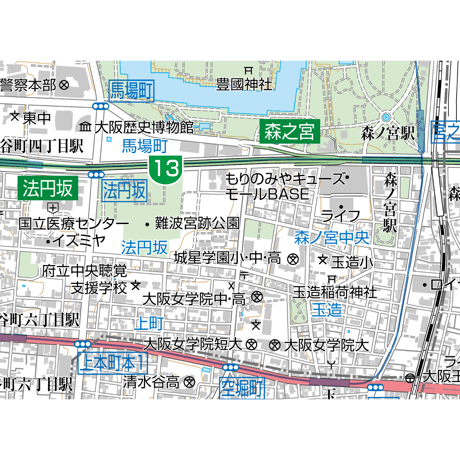 A大阪市中央区1／25,000地図タウンロード販売
