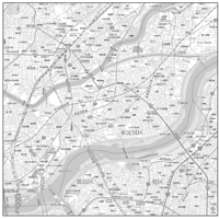 C大阪市東淀川区1／25,000白地図タウンロード販売