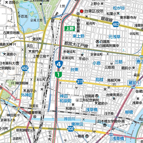 A東京都台東区1/25000地図ダウンロード販売