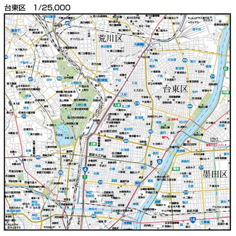 A東京都台東区1/25000地図ダウンロード販売