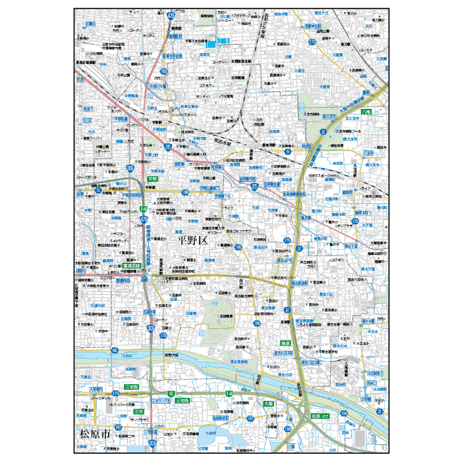 A大阪市平野区1／25,000地図タウンロード販売