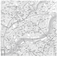 C大阪市東淀川区1／25,000白地図タウンロード販売