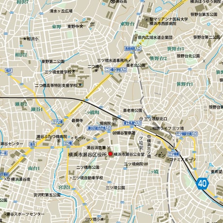 B横浜市瀬谷区1/25000地図タウンロード販売