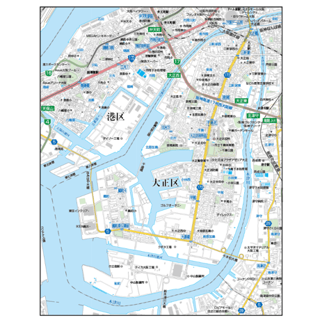 A大阪市大正区1／25,000地図タウンロード販売