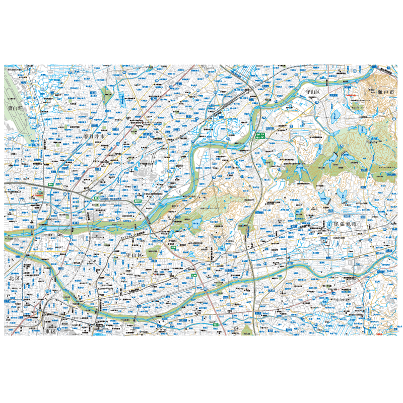 A名古屋市守山区1/25000PDF地図タウンロード販売 | 地図素材