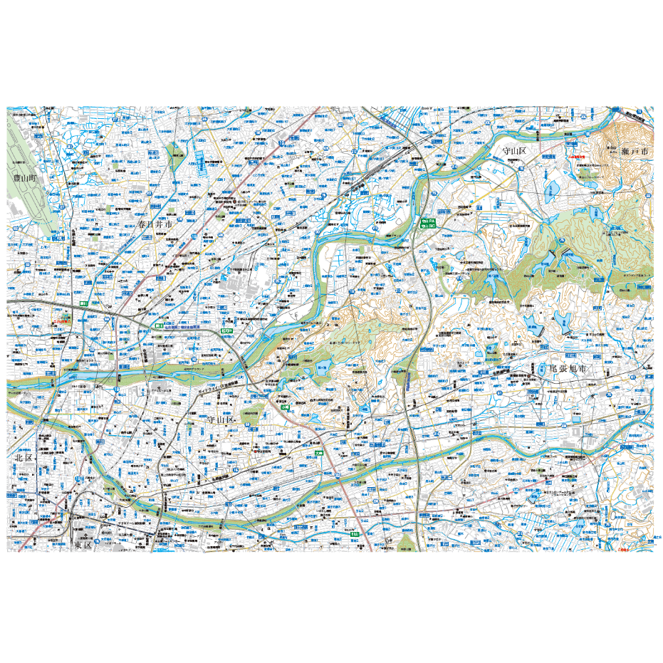 A名古屋市守山区1/25000PDF地図タウンロード販売 | 地図素材