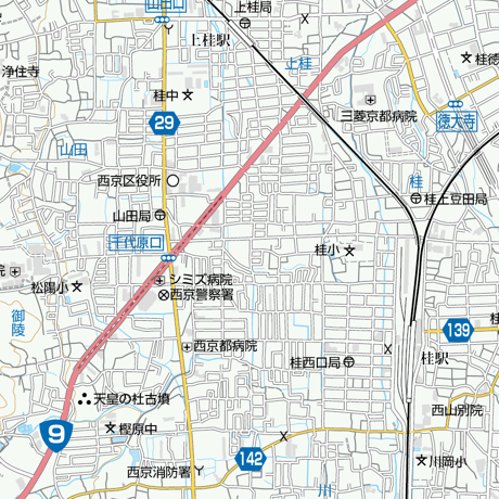 A京都区別 西京区1/25000地図タウンロード販売