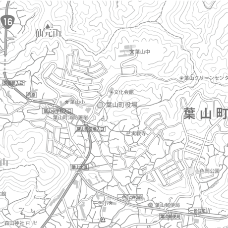 C葉山町1/25000白地図ダウンロード販売