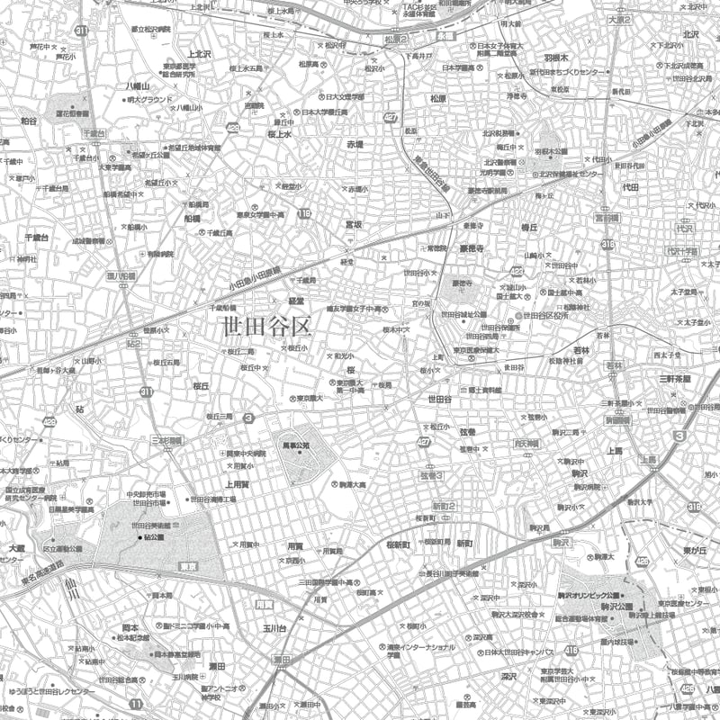 C東京23区全図1／25,000白地図ダウンロード販売 | 地図素材