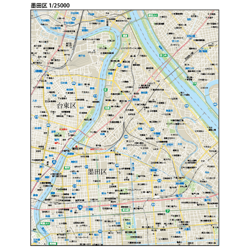 B東京都墨田区1/25000ダウンロード販売 | 地図素材