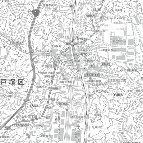 C横浜市戸塚区白地図1/25000タウンロード販売