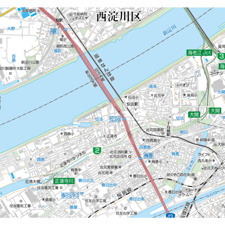 A大阪市此花区1／25,000地図タウンロード販売
