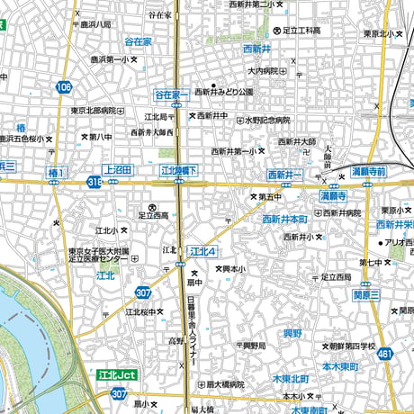 A東京都足立区1/25000地図ダウンロード販売