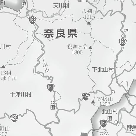 県別マップ　C奈良県白地図ダウンロード販売