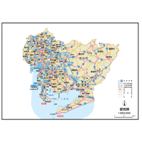 県別マップ　B県境カット愛知県地図ダウンロード販売