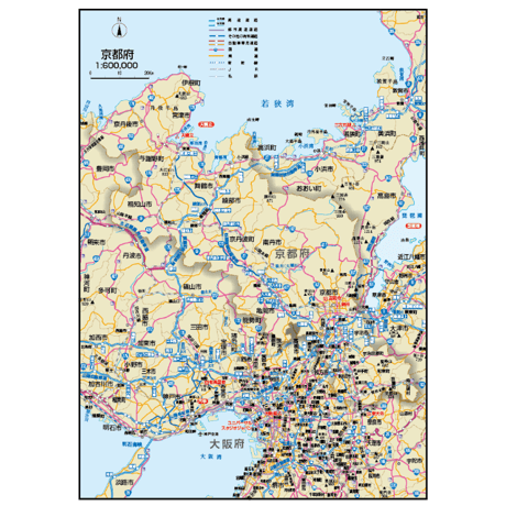 県別マップ　B京都府地図ダウンロード販売